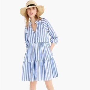 J. Crew - Tiered Poplin Popover Dress